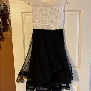 Elegant Black and White Kids Dress